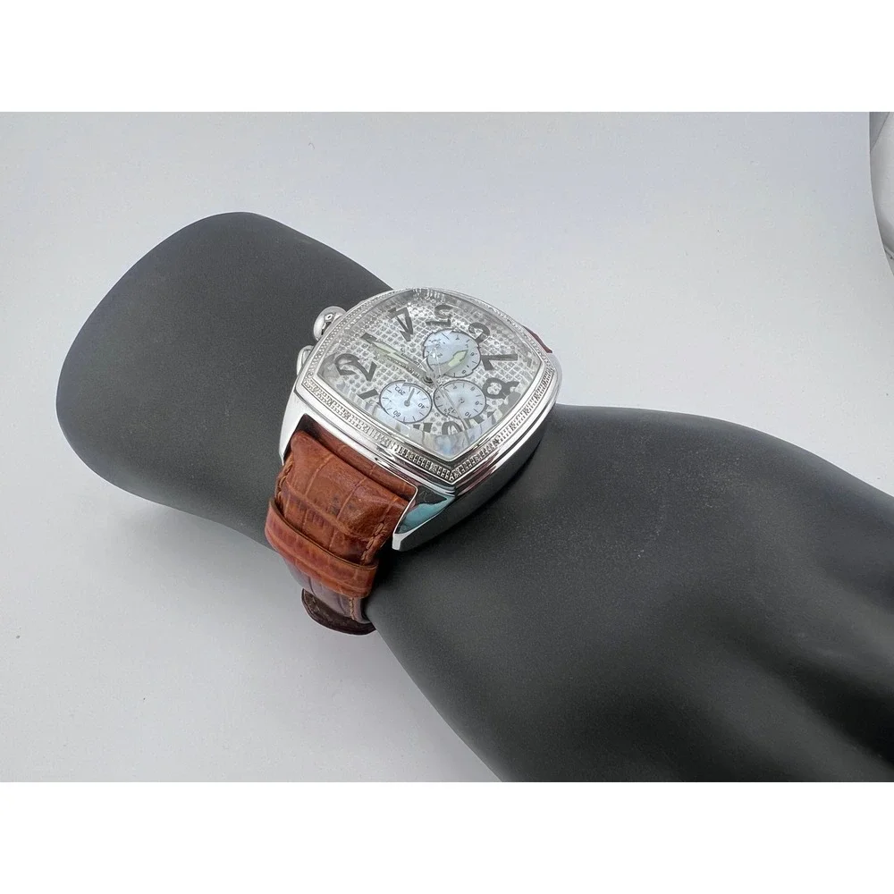 TECHNO COM by Kc Diamond Accent Silver Tone Men's Watch Chronograph‎